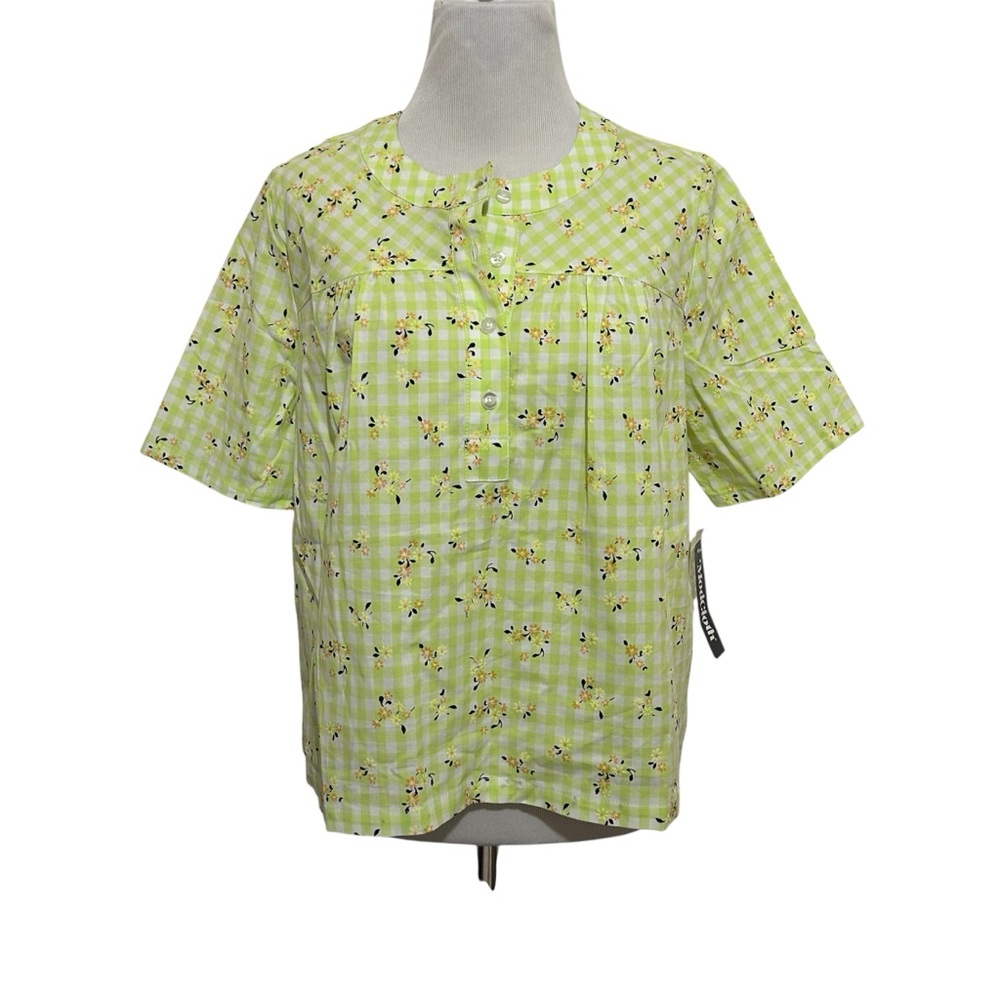 ModCloth medium spring fun gingham blouse NWT - image 1